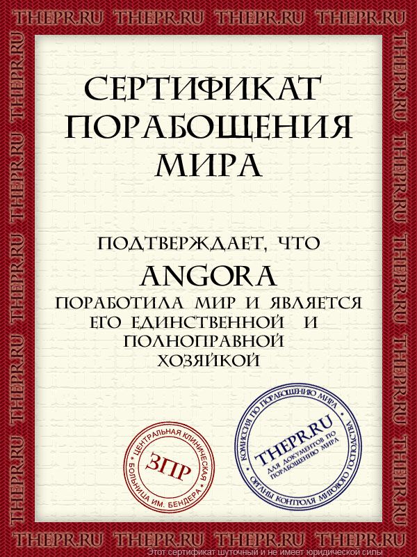 Angora поработила мир